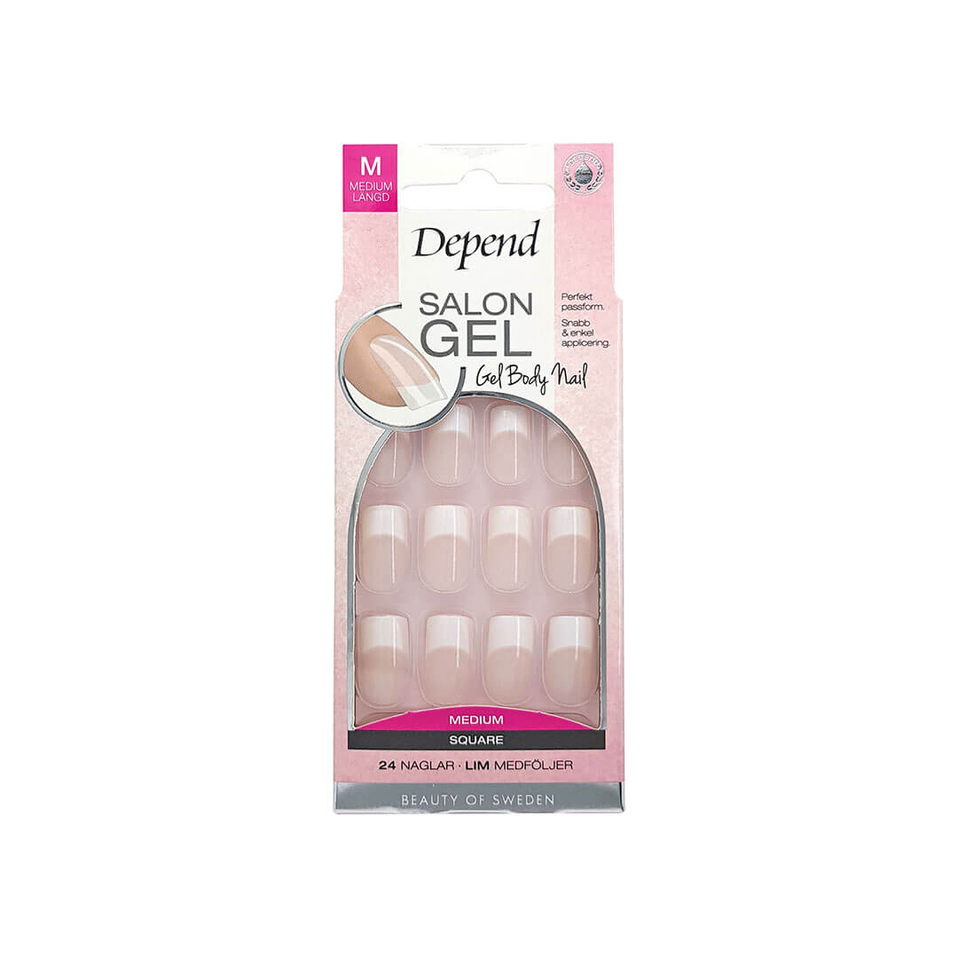 Depend Salon Gel Lösnaglar Nude Medium Square