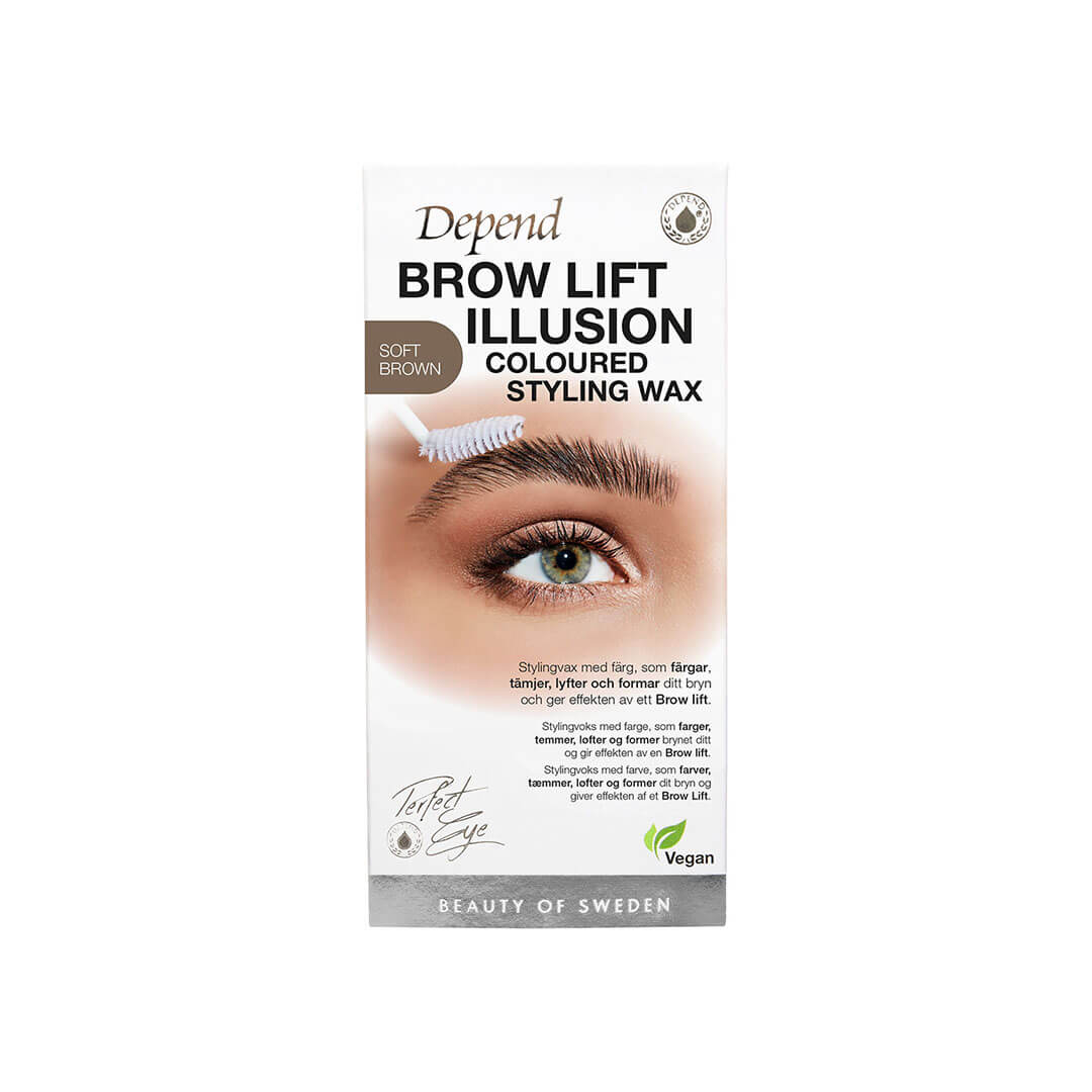 Depend Perfect Eye Brow Lift Illusion Coloured Styling Wax Soft Brown 5g