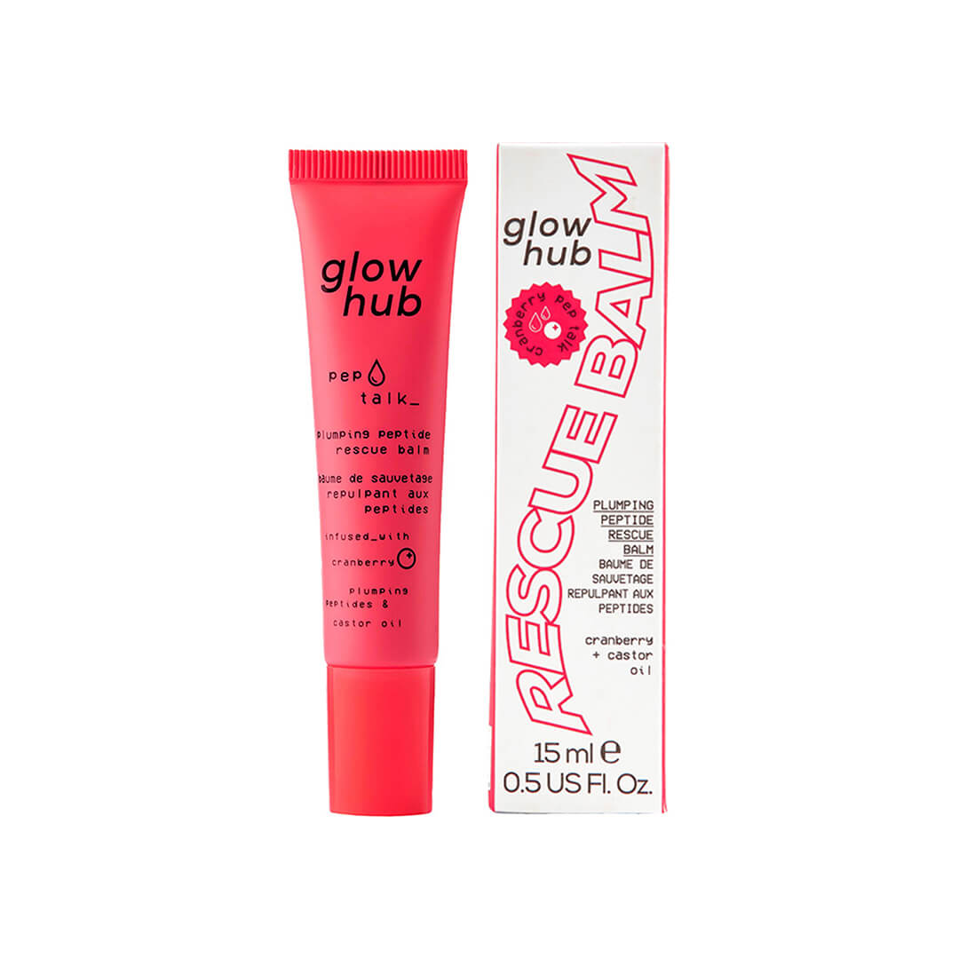 Glow Hub Pep Talk Tinted Plumping Peptide Rescue Balm Cranberry 15 ml