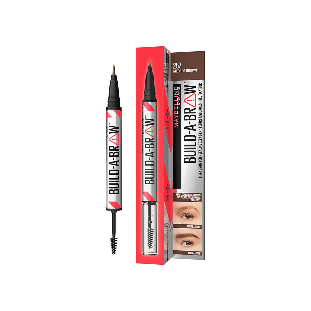 Maybelline Build A Brow Pen 257 Medium Brown 0.4 ml