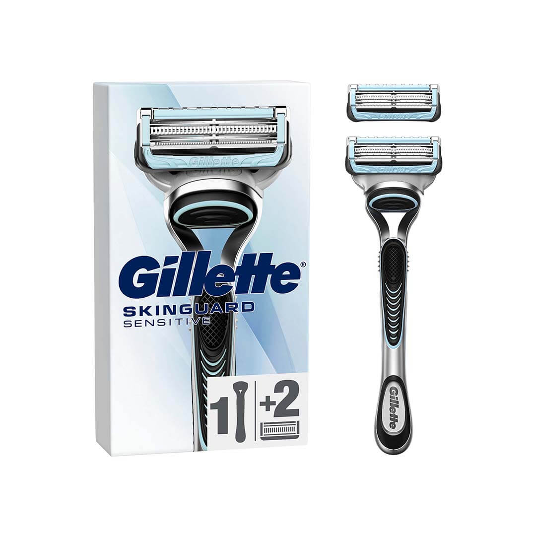 Gillette Skinguard Sensitive 1 Razor And 2 Blades