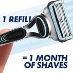 Gillette Skinguard Sensitive 1 Razor And 2 Blades