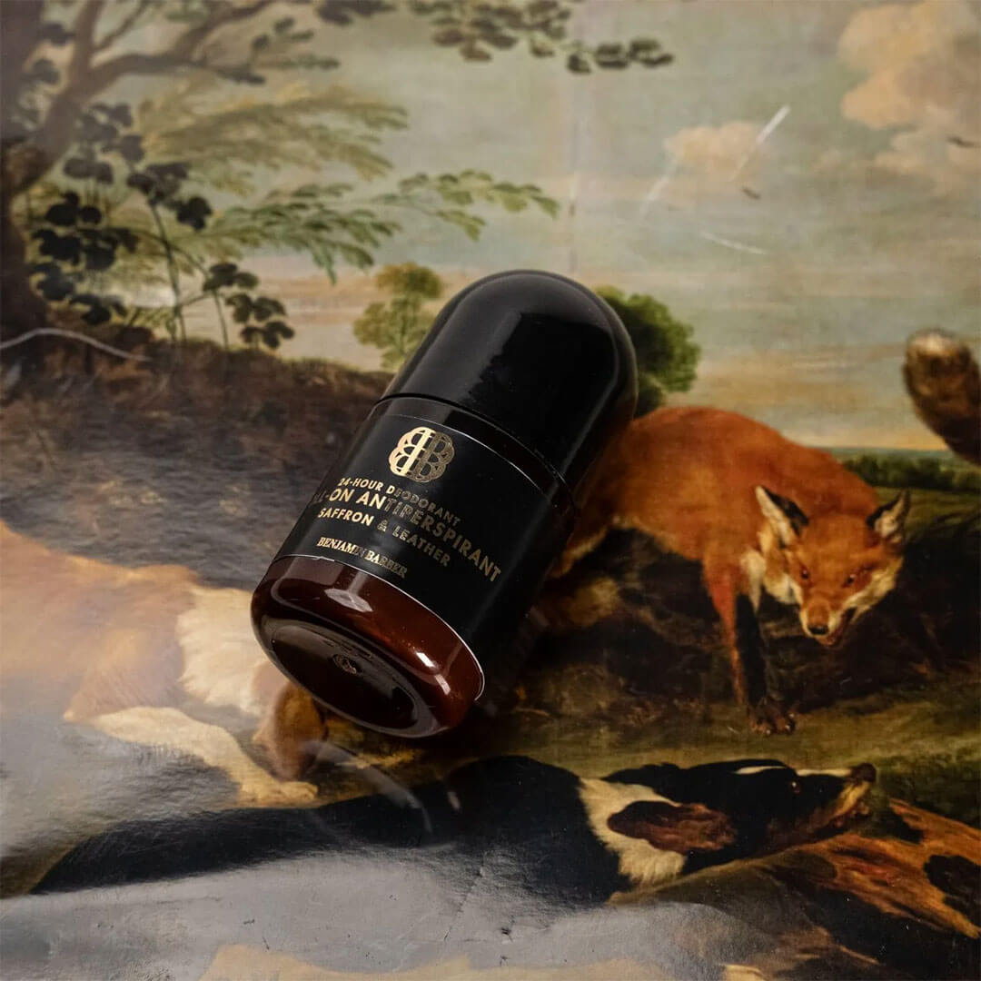 Benjamin Barber Saffron And Leather Antiperspirant Deo Roll On 75 ml