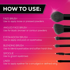 Andrea Charcoal Infused Makeup Brushes 5 pcs