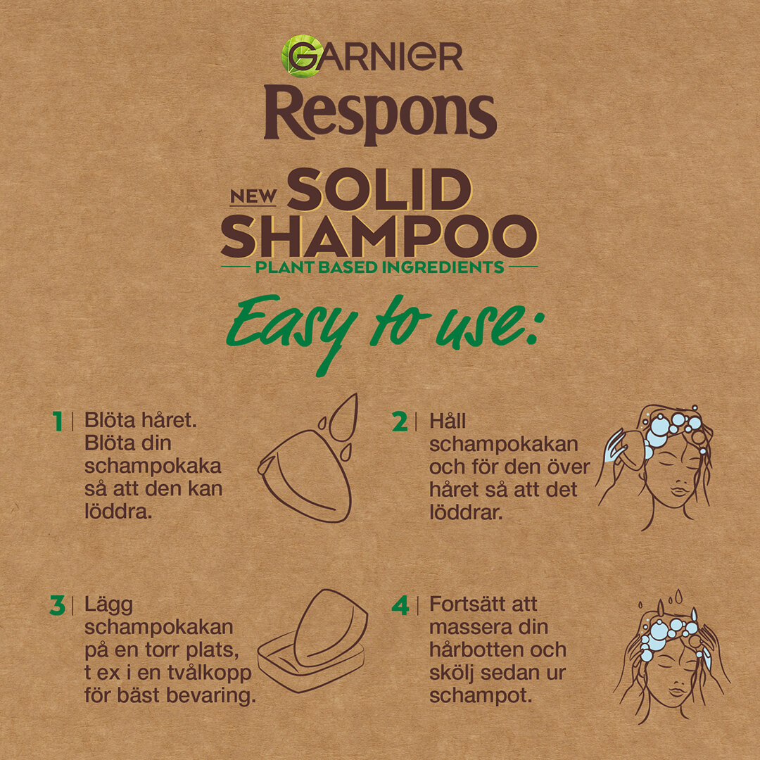 Garnier Respons Solid Shampoo Avocado Oil And Shea Butter 60g