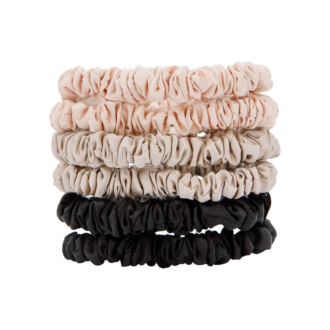 W7 Silky Knots Hair Scrunchies Nudes 6 pcs