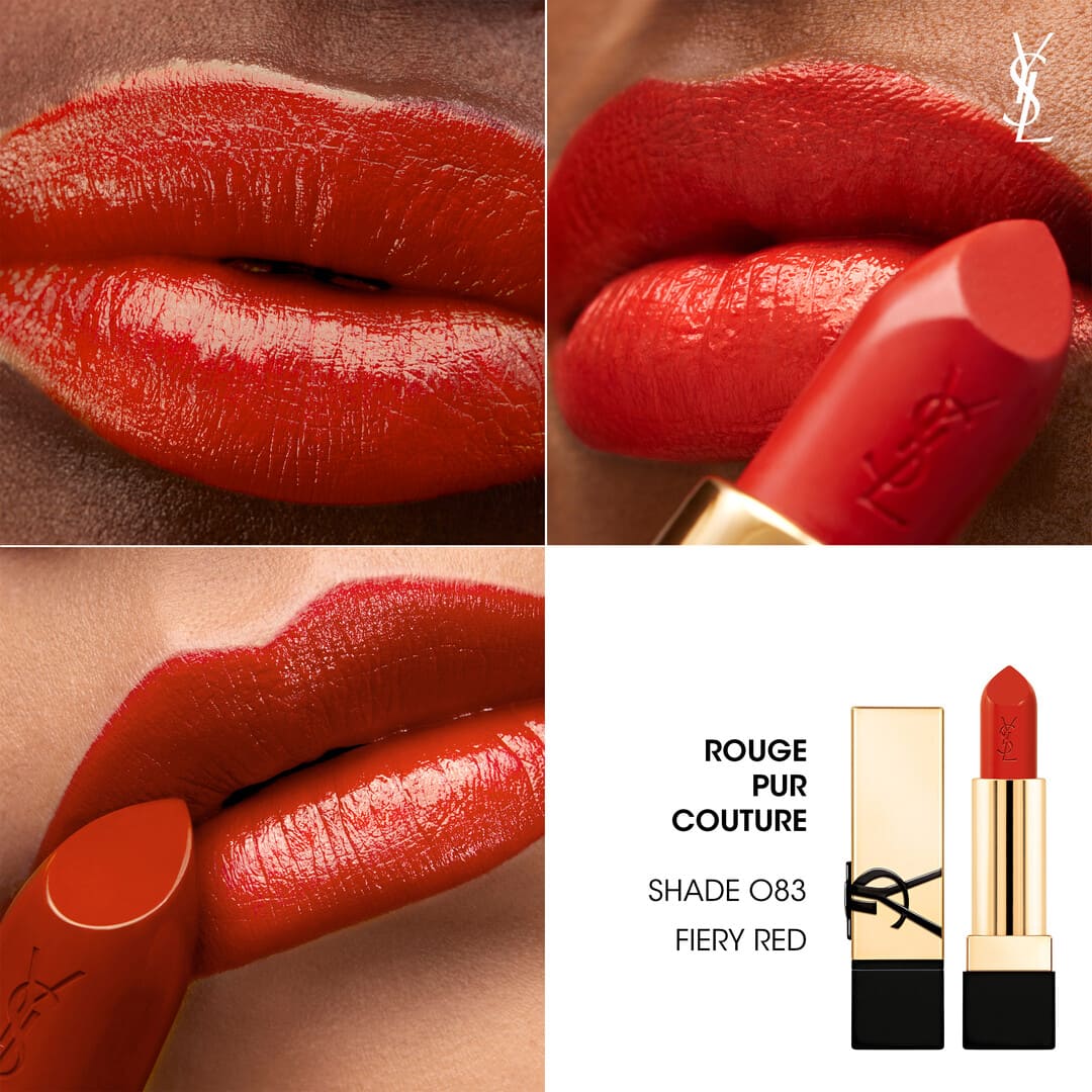 Yves Saint Laurent Rouge Pur Couture Pure Color In Care Satin Lipstick O83 Fiery