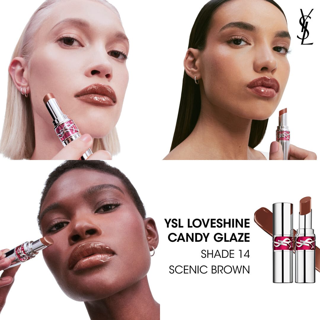 Yves Saint Laurent Loveshine Candy Glaze Lip Gloss Stick 14 Scenic Brown 3.2g