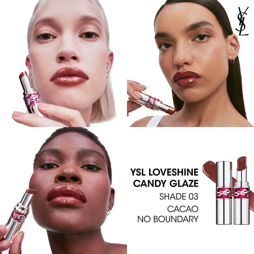 Yves Saint Laurent Loveshine Candy Glaze Lip Gloss Stick 3 Cacao No Boundry 3.2g