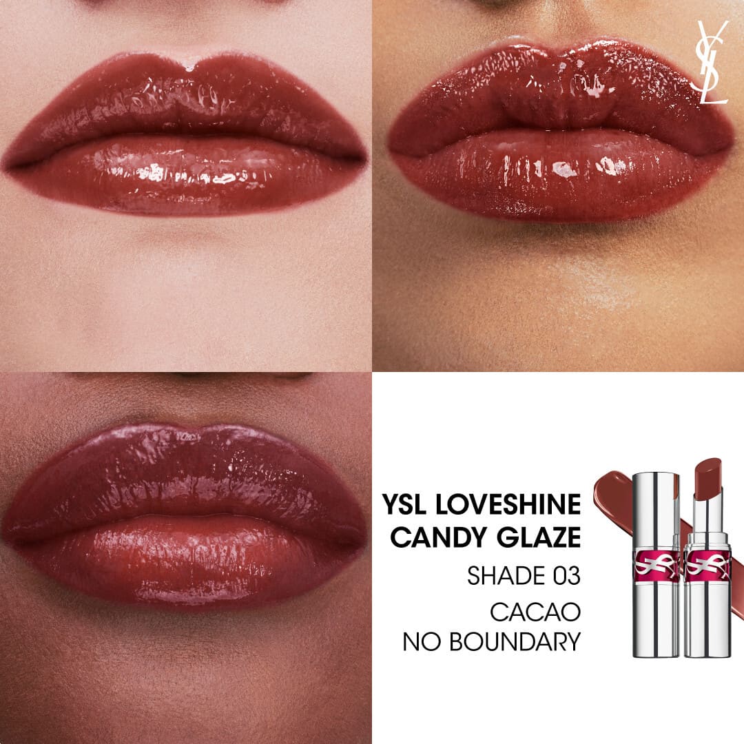 Yves Saint Laurent Loveshine Candy Glaze Lip Gloss Stick 3 Cacao No Boundry 3.2g