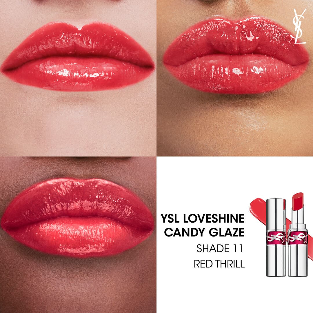 Yves Saint Laurent Loveshine Candy Glaze Lip Gloss Stick 11 Red Thrill 3.2g