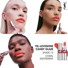 Yves Saint Laurent Loveshine Candy Glaze Lip Gloss Stick 12 Coral Excitement 3.2