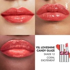 Yves Saint Laurent Loveshine Candy Glaze Lip Gloss Stick 12 Coral Excitement 3.2