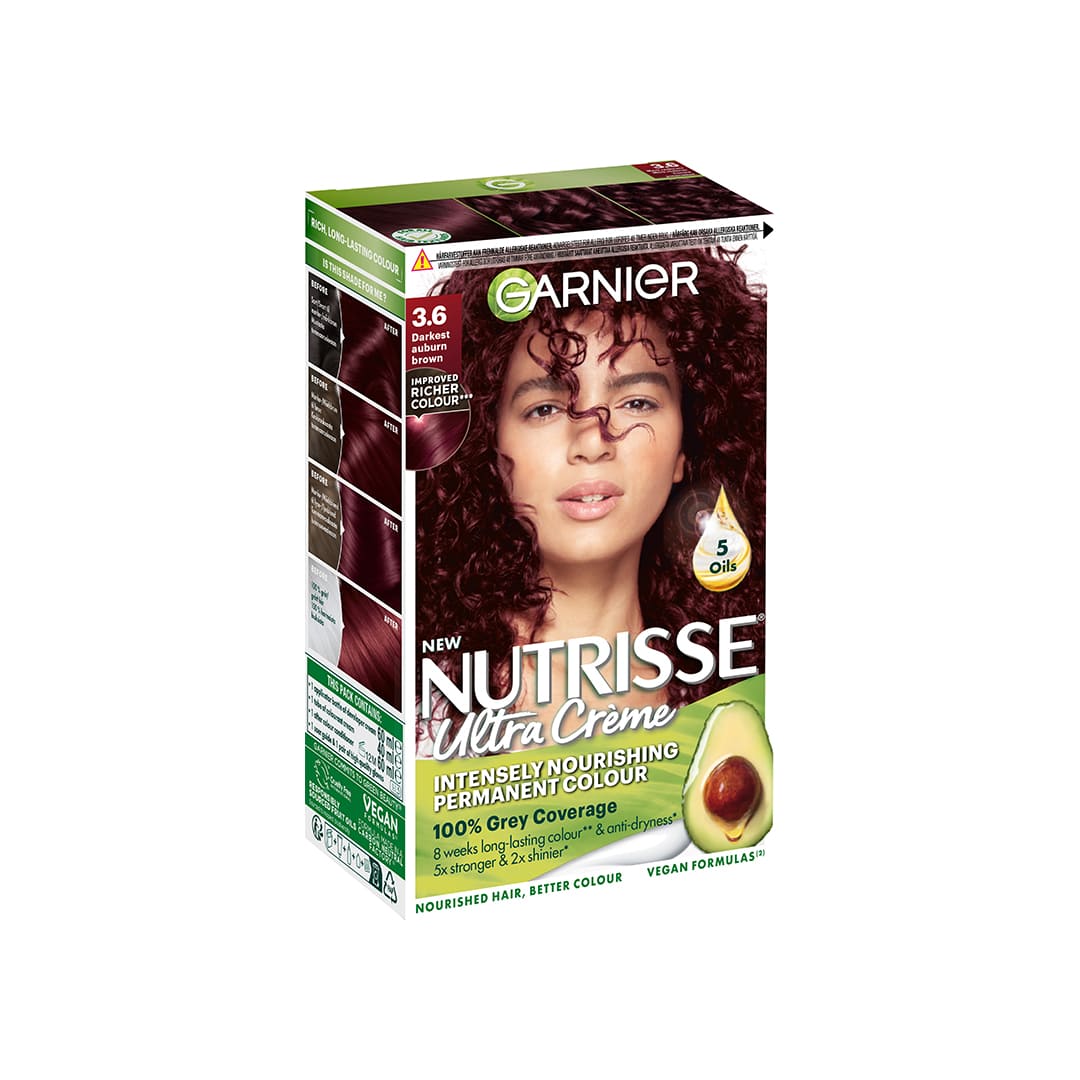 Garnier Nutrisse Ultra Creme 3.6 Darkest Auburn Brown