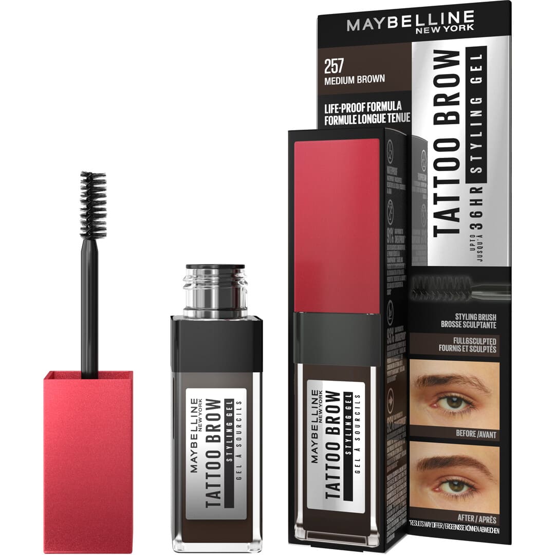 Maybelline Tattoo Brow 36H Styling Gel 257 Medium Brown 6 ml