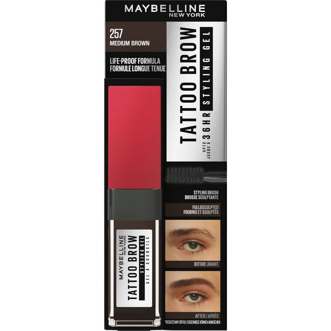 Maybelline Tattoo Brow 36H Styling Gel 257 Medium Brown 6 ml