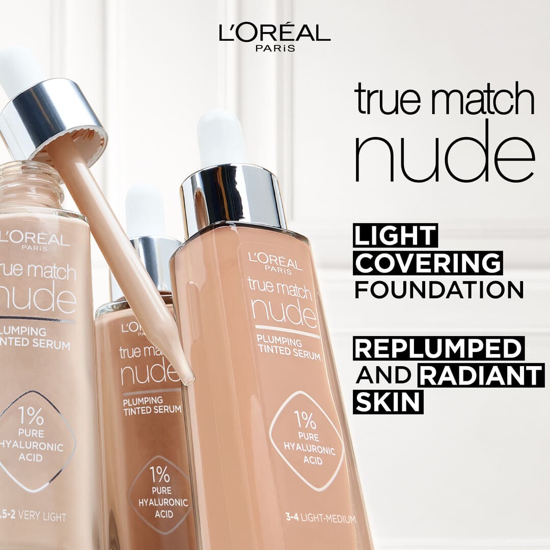 Loreal Paris True Match Nude Plumping Tinted Serum 5-6 Medium Tan 30 ml