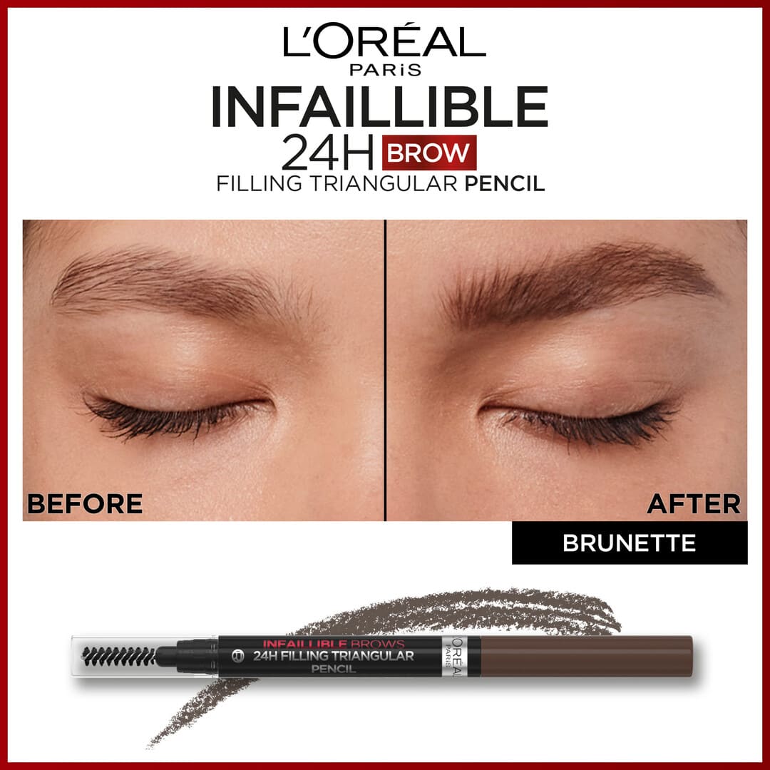 Loreal Paris Infaillible Brows 24H Filling Triangular Pencil 3.0 Brunette 1 ml