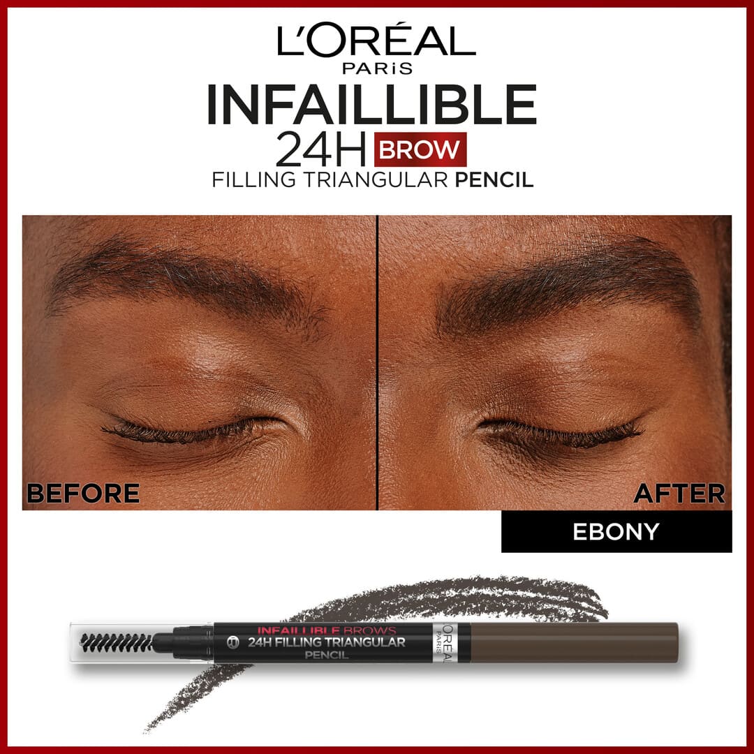 Loreal Paris Infaillible Brows 24H Filling Triangular Pencil 1.0 Ebony 1 ml