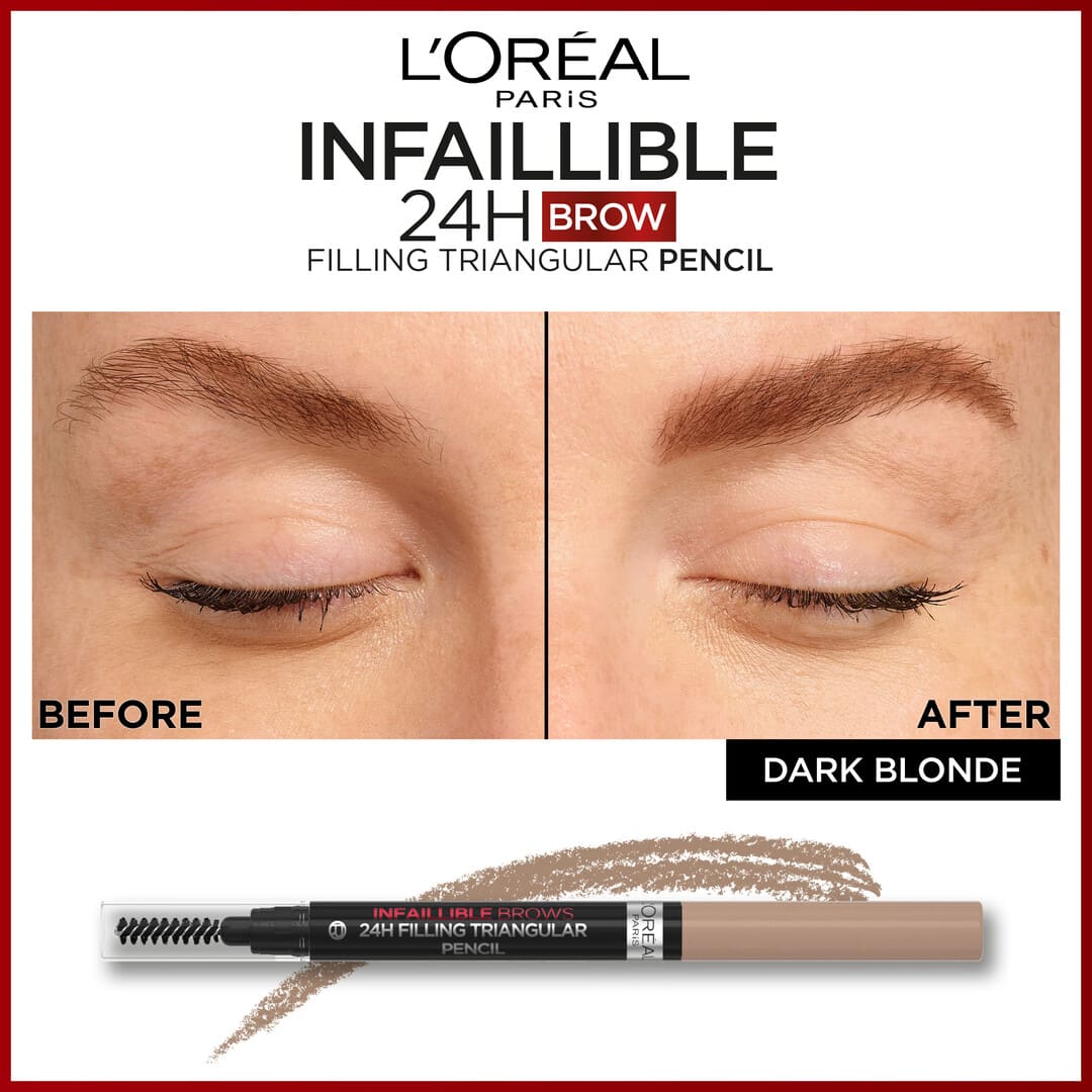 Loreal Paris Infaillible Brows 24H Filling Triangular Pencil 6.0 Dark Blonde 1 m