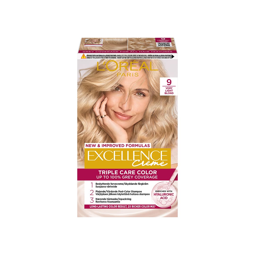 Loreal Paris Excellence Creme Permanent Hair Color 9 Ljus Ljusblond