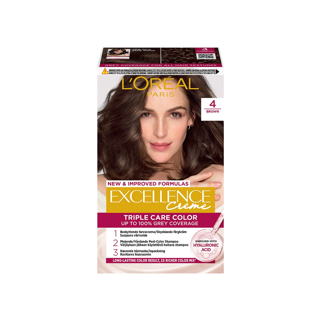 Loreal Paris Excellence Creme Permanent Hair Color 4 Brun