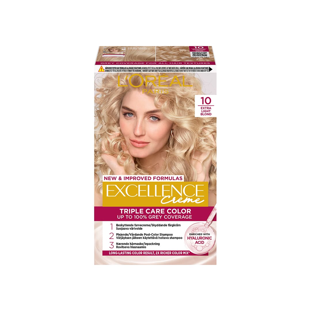 Loreal Paris Excellence Creme Permanent Hair Color 10 Mycket Ljusblond