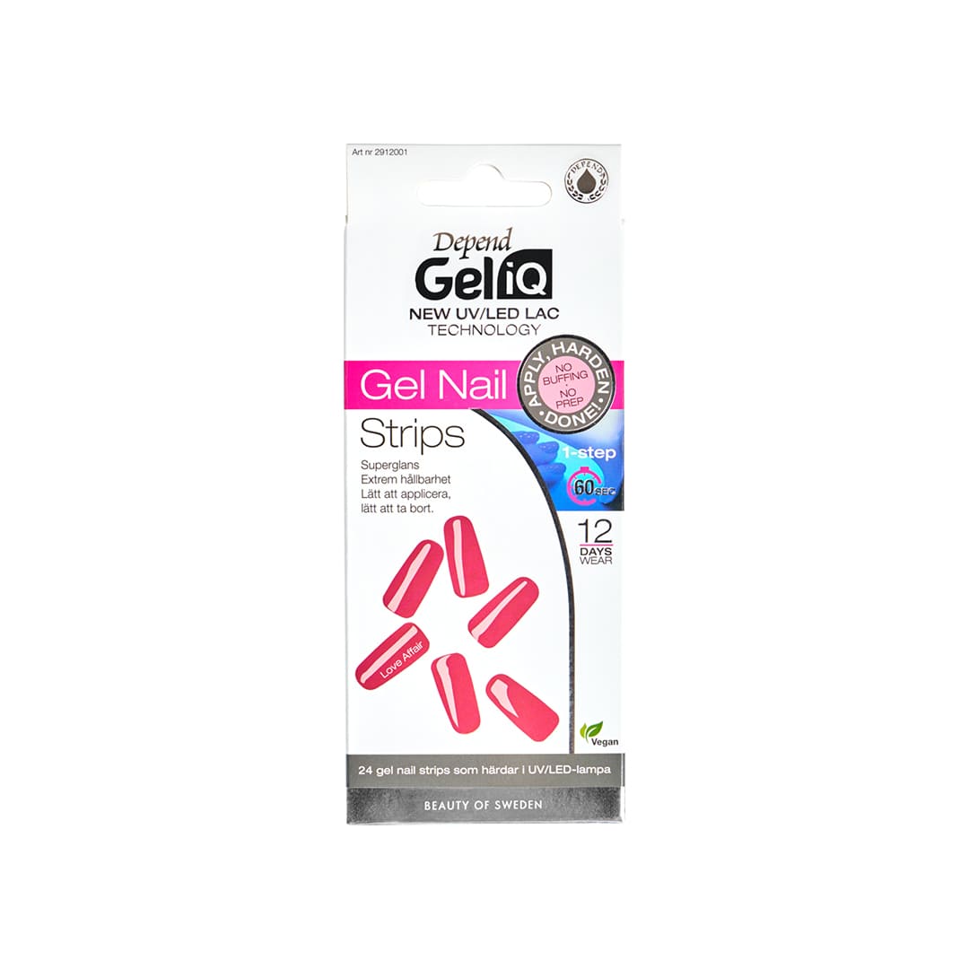 Depend Gel iQ Gel Nail Strips Semi Cured 001 Love Affair 24 pcs