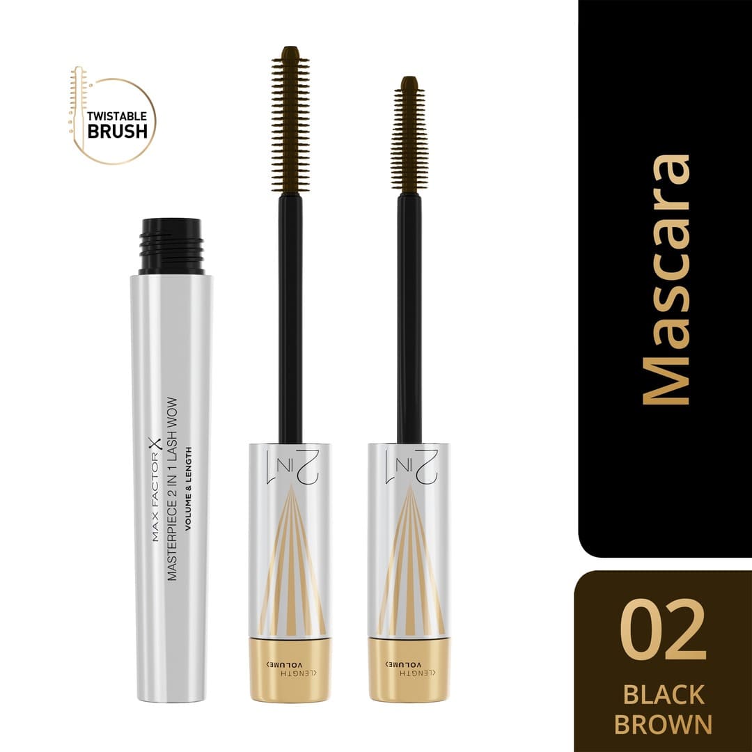 Max Factor Masterpiece 2 In 1 Lash Wow Mascara 02 Black Brown 7 ml