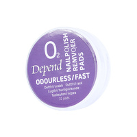 Depend O2 Nail Polish Remover Pads Doftfri Snabb Lila 32 pcs