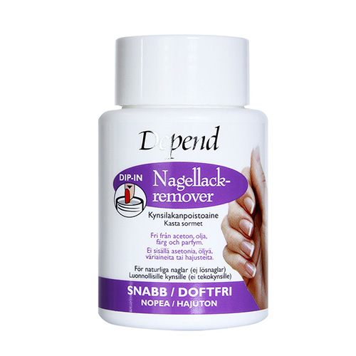 Depend Nail Polish Remover Dip In Snabb Doftfri Lila 75 ml